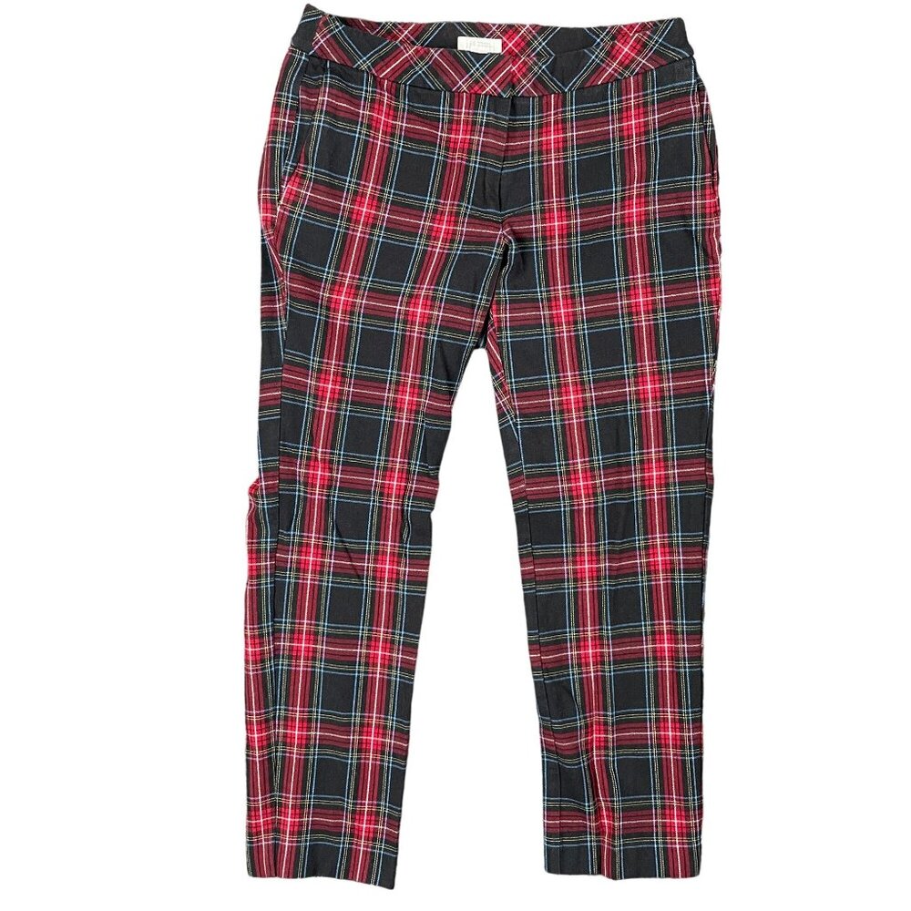 J Jill Plaid Capri Pants Womens Size 4 Plaid Work Office Career Academia Preppy